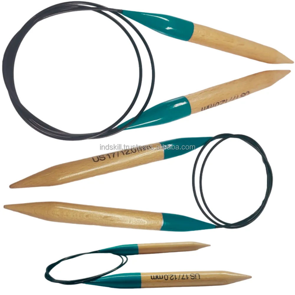 32 inch Knitting Needles Set for Beginners, 6 PCS US Size 4 6 8 10 13 Round with Magic Loop, for Sock, Blankets, Sweater, Scarf