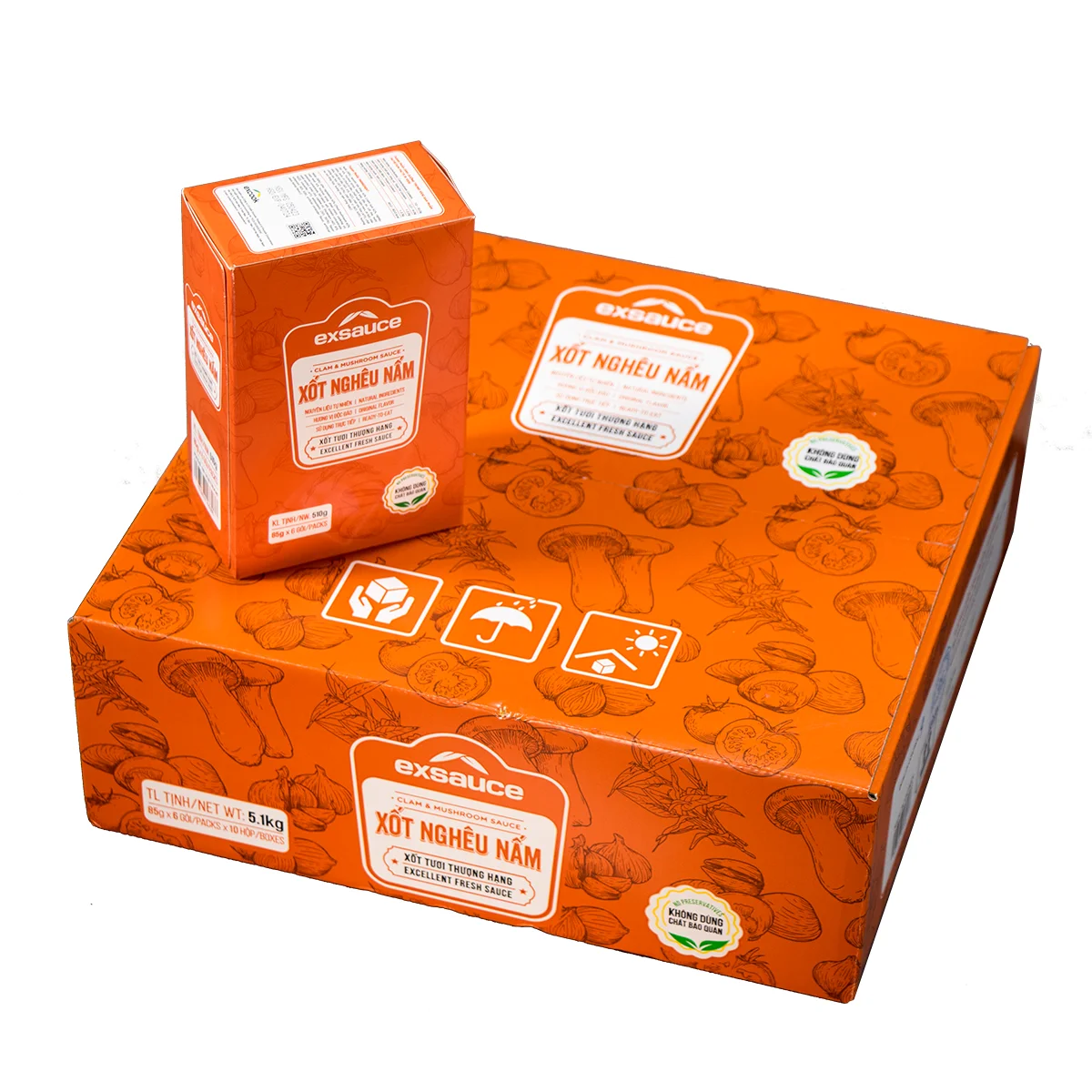 Ready to eat Vietnam Heathy And Natural Sauce Clamp & Mushroom Sauce Carton For Food Condiments Delicious Taste