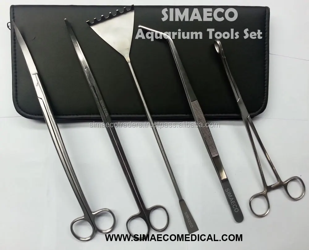 Набор инструментов для аквариума из 5 предметов фиолетового цвета