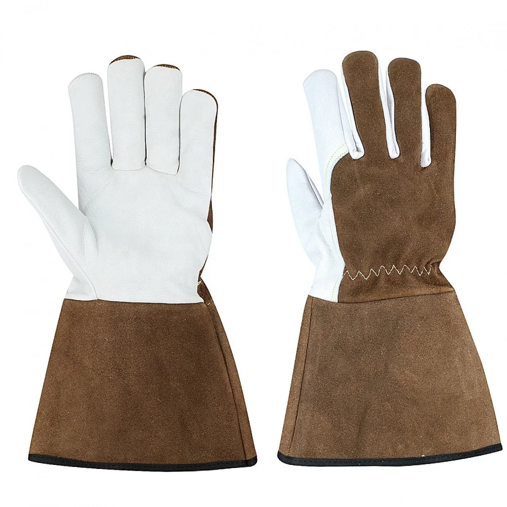Welding Gloves Safety Gloves Motivex Long Calf Leather Heavy Duty Welding Anti-slip Fireproof Weld Work Glove