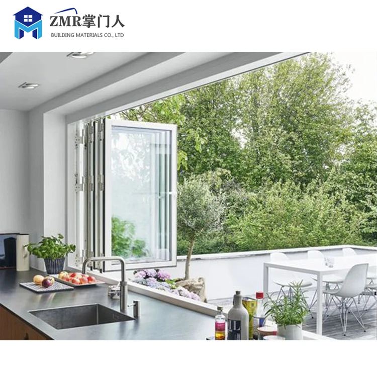 Wholesale commercial aluminum windows and doors folding window for coffee shop