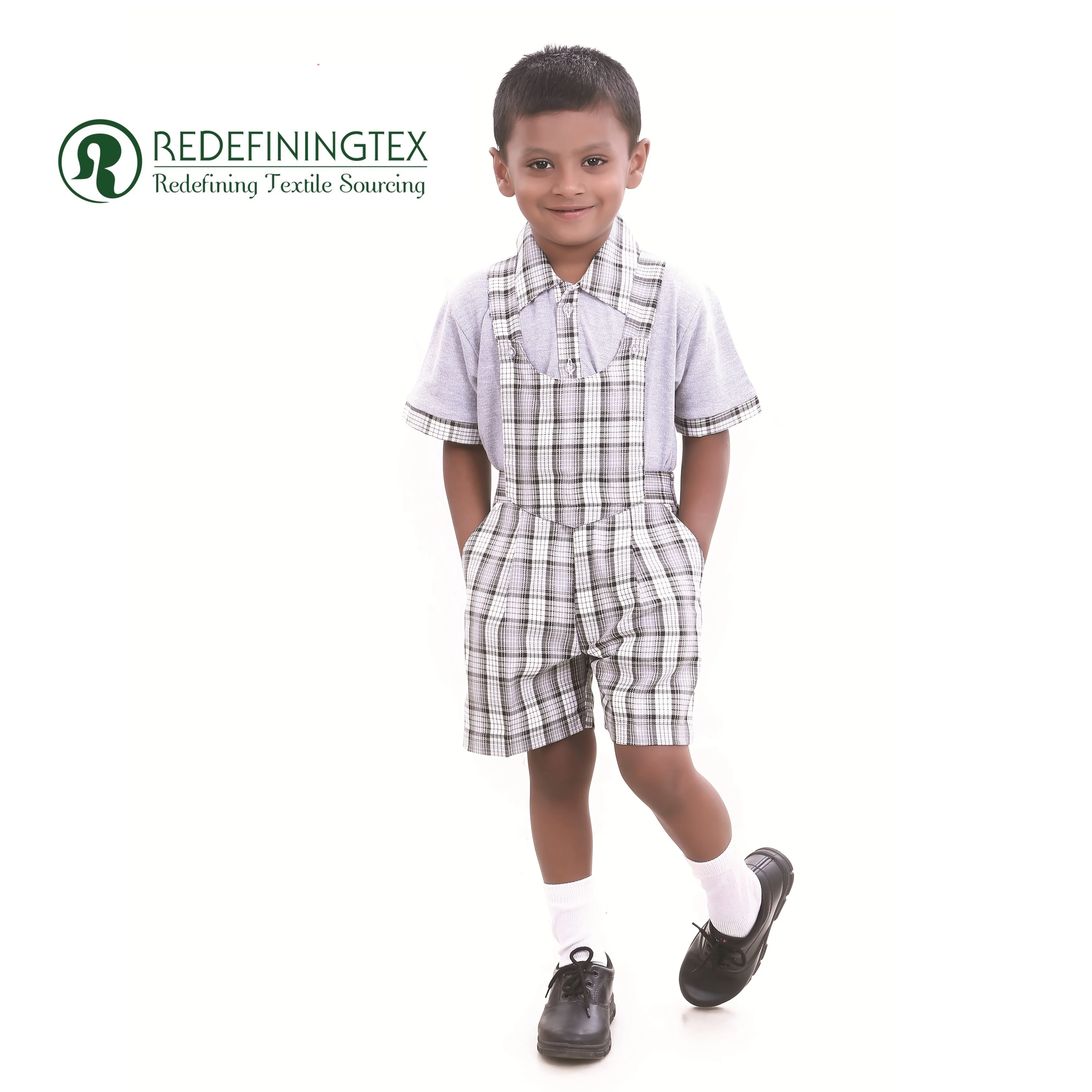 Unisex School Uniform in Plaid Design For High School Students Made in India