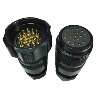 19 Pin Socapex in line cable connector Female Inline IP66