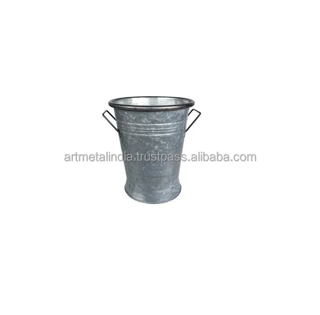 Лидер продаж металлический жестяной ведро декоративный для домашнего декора новое маленькое по оптовой цене новейший ручной работы