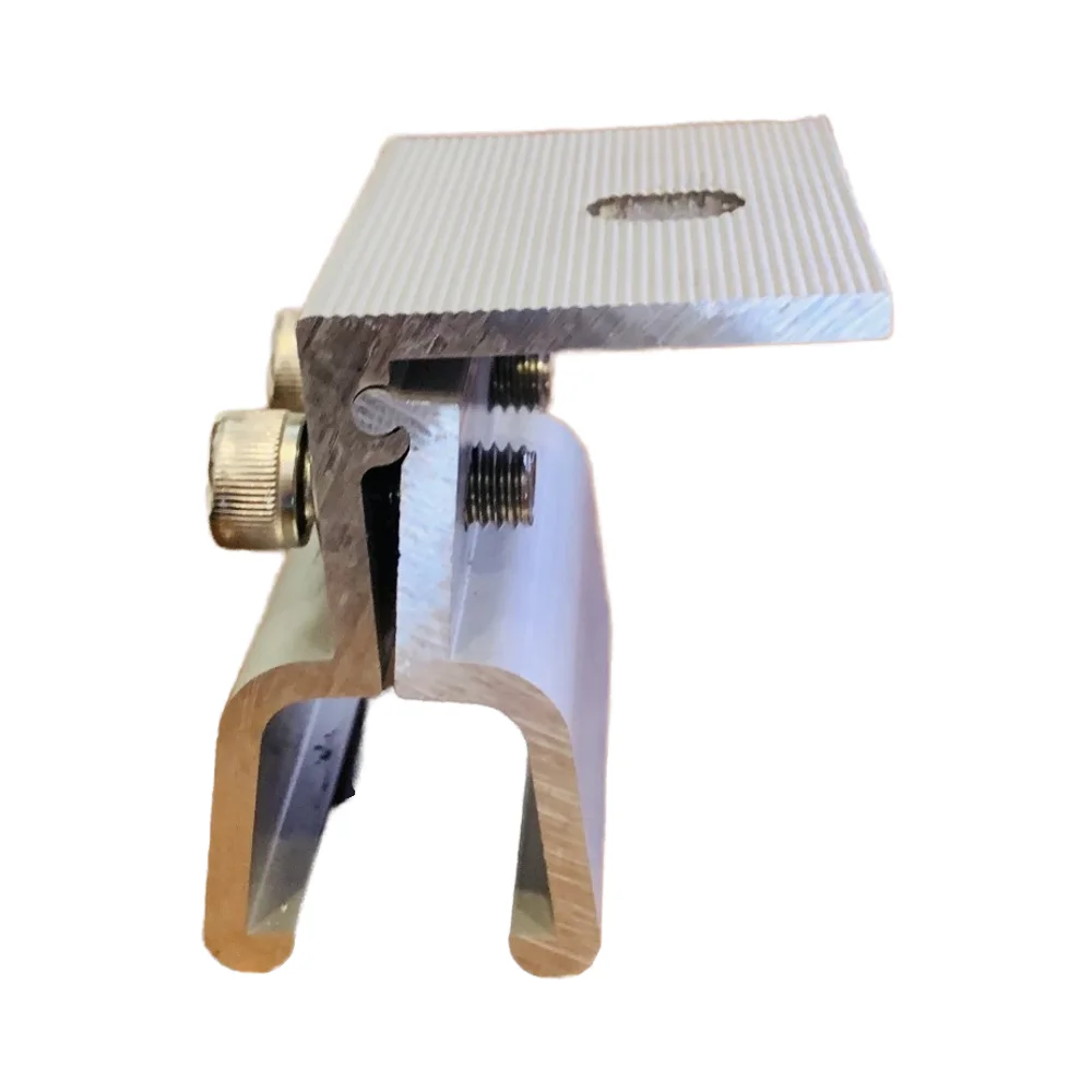 High Quality Anodized Aluminum 6005-T6 Set for Solar Mounting System Metal Roof Clamp HOL.KCL-J25-F1 Made in Vietnam for Carport