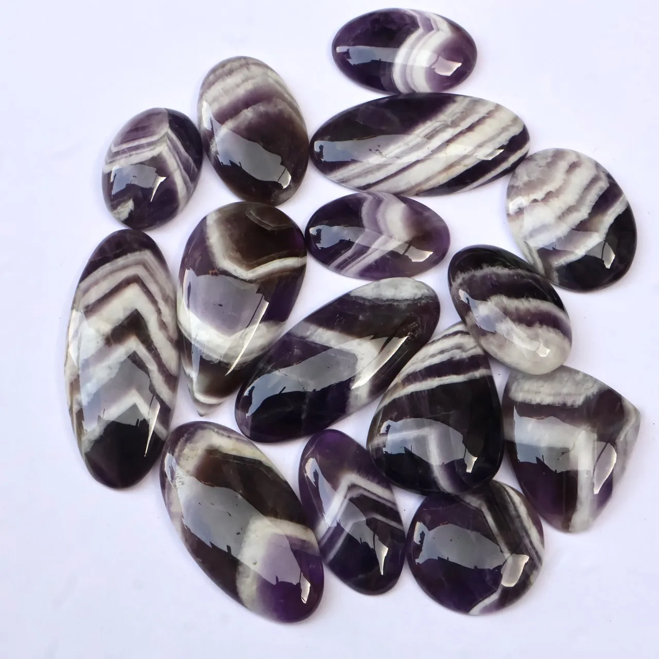 Handmade Natural Amethyst Lot for Jewelry Making Mixed Size and Shape Crystals and Quartz Gemstones Pear and Fancy Cut Quartz