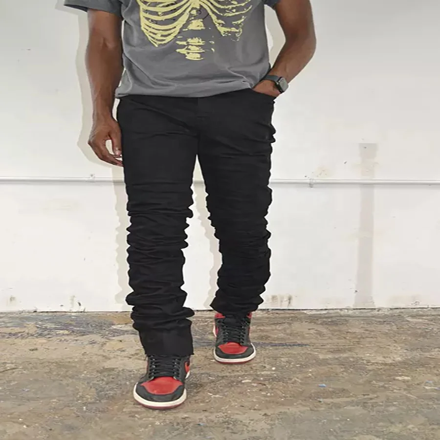Jens pant for man denim trousers stretch skinny ripped black name brand new design jeans cotton pent for men