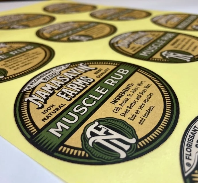 3 inch Eco Friendly Kraft paper label sticker custom logo digital printing bio-degradable recyclable high quality adhesive label