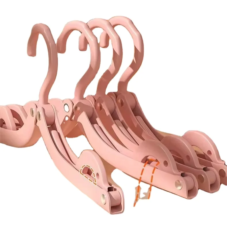 New Windproof Folding Hanger Portable Hangers Storage Holders & Racks Single Polygon Foldable Hanger Hook Type Injection Plastic
