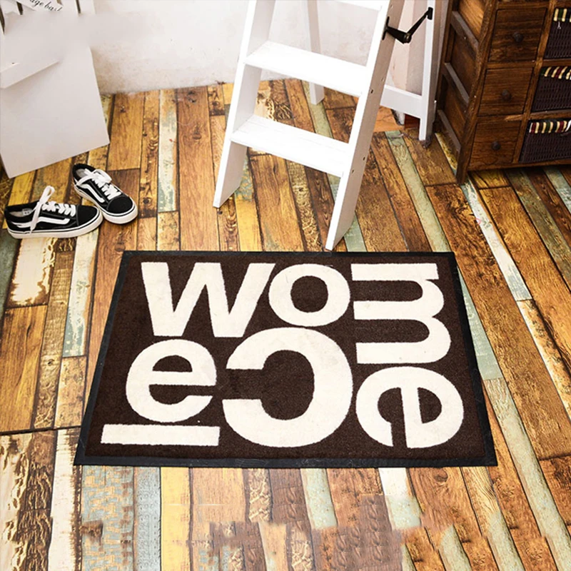 Custom commercial logo nylon rubber floor mat Entry Brand Door Mats Non Slip advertising mats