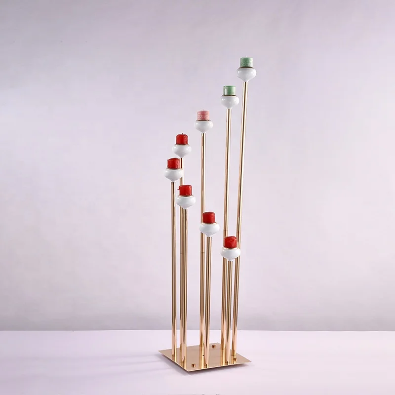 Decorative metal gold tall wedding candelabra centerpieces