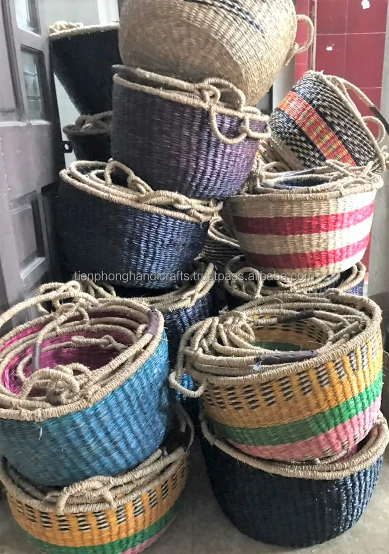  Многофункциональный набор из 5 шт. настенных подвесных корзин морских водорослей/плетеных корзин/африканских