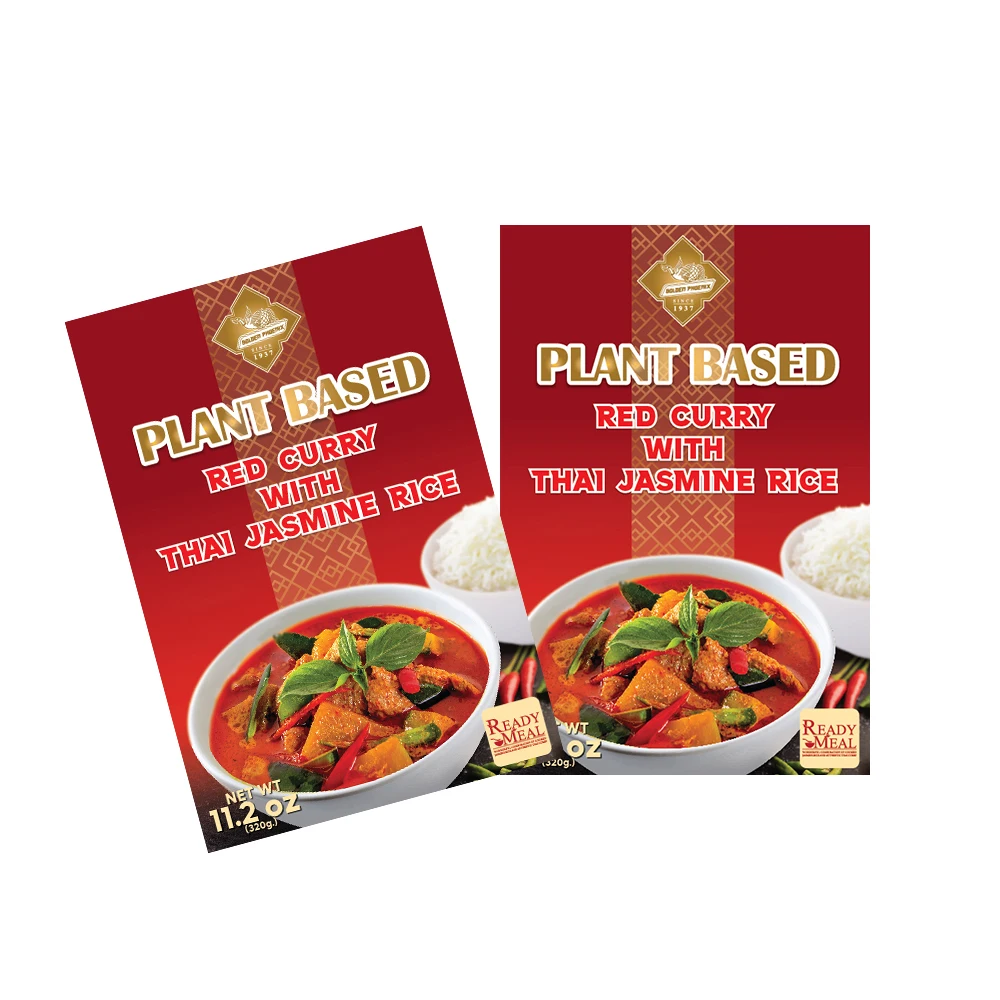 Thailand Premium Product Top Grade Quality Ready to Eat Meal -Plant Based  Red Curry with Thai Jasmine Rice Easy and Tasty