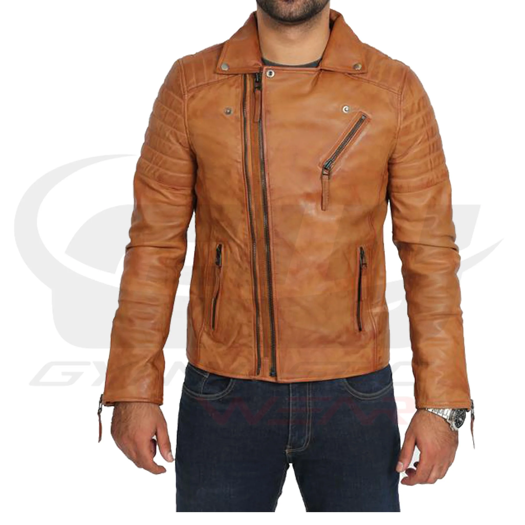 100 % cowhide jackets zipper or custom decoration side pockets winter stuff breathable windproof jackets leather