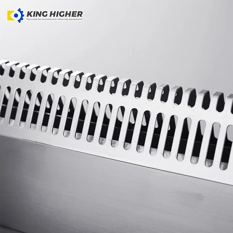 Commercial Table Top Gas Grill Griddle Catering Equipment for Restaurant New Condition Teppanyaki Style Grooved Flat Surface