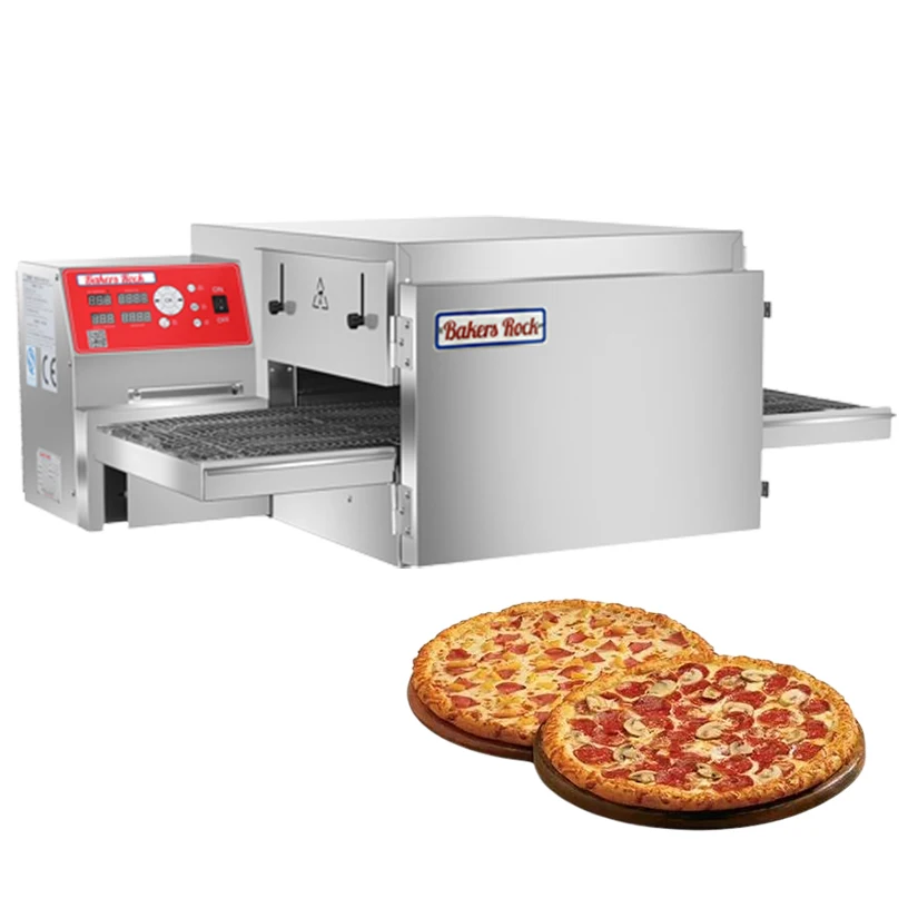 2021 Latest Products commercial single deck impingment conveyor pizza oven