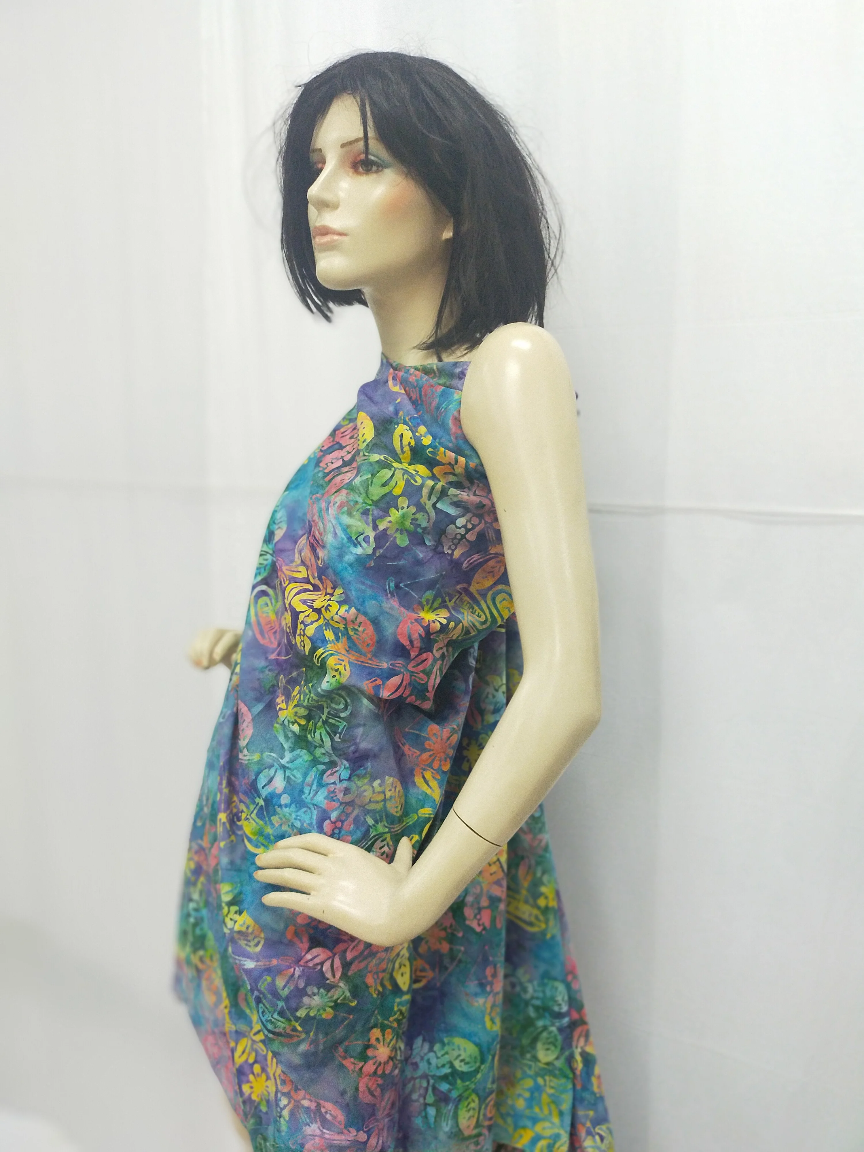  Штамп Legong Batik Blue Hibiscus из хлопчатобумажной ткани ручная работа высокое качество индонезии по конкурентоспособной