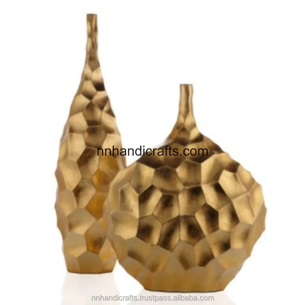 Homeware Hotel ware Restaurant Barware Metal Aluminium Golden Gold Plated Tapper Cylendrical Small Medium Big Latest Small Home