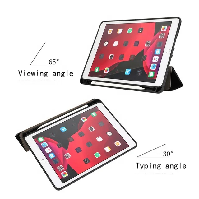  Задняя Противоударная крышка из ТПУ для iPad 10 2 дюйма 2019 7-го поколения с держателем карандашей кожаный чехол планшета