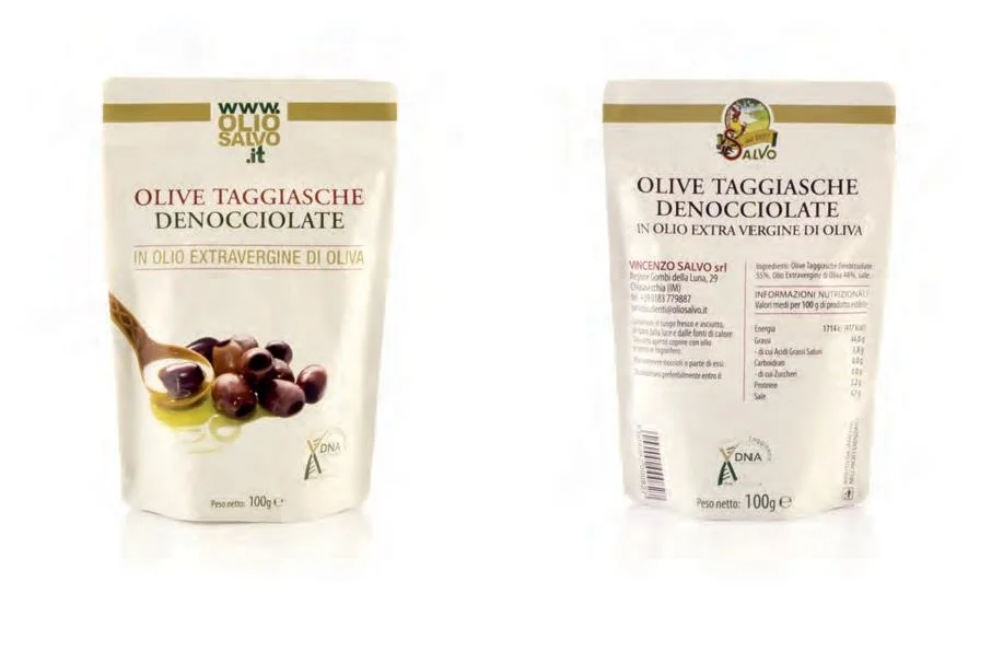 PITTED TAGGIASCA OLIVES DNA Certified in extra virgin olive oil as antipasto and as ingredient  100 g