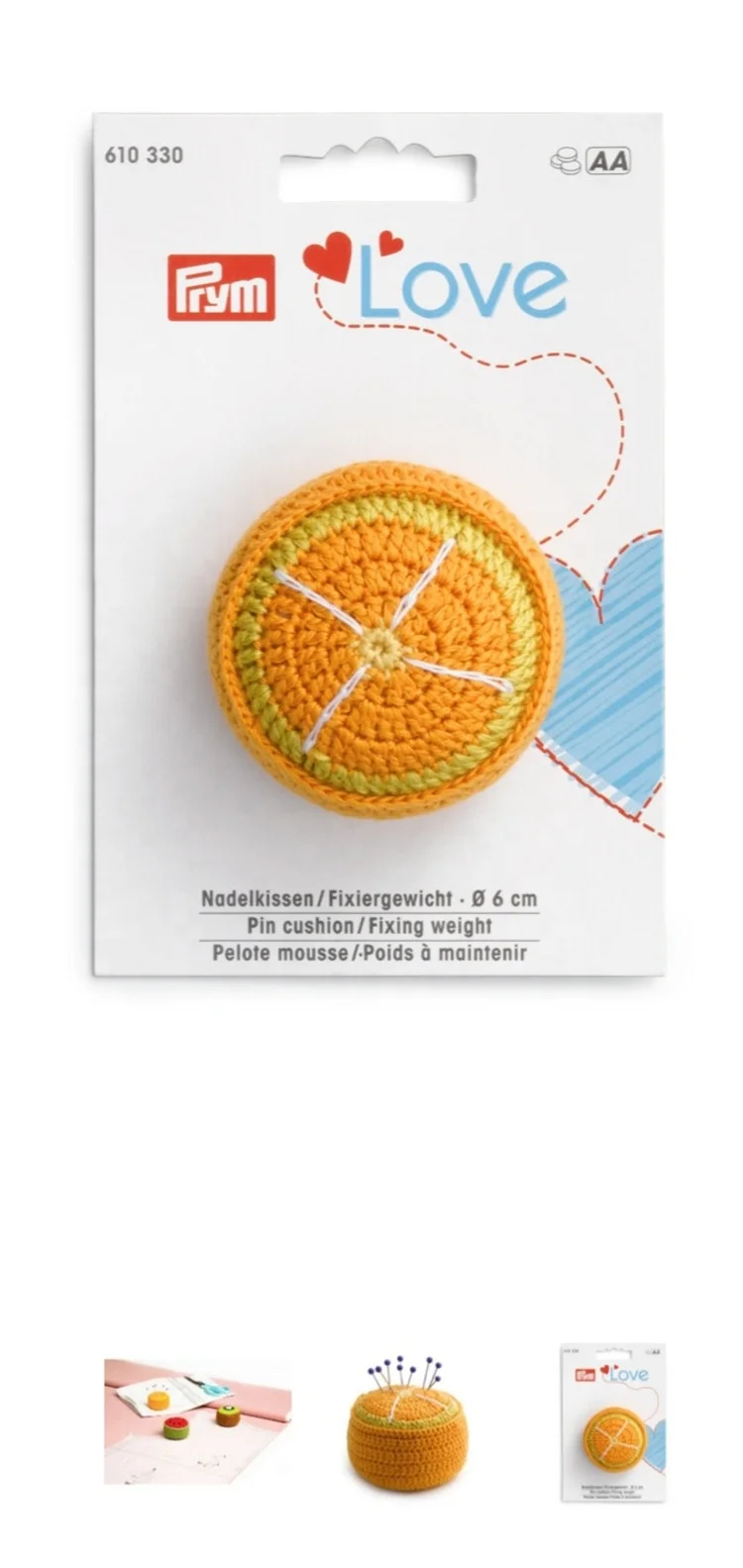 OEM & ODM Prym подушка для штифта с надписью Love/фиксирующий вес оранжевые ручные инструменты швейные иглы оптом