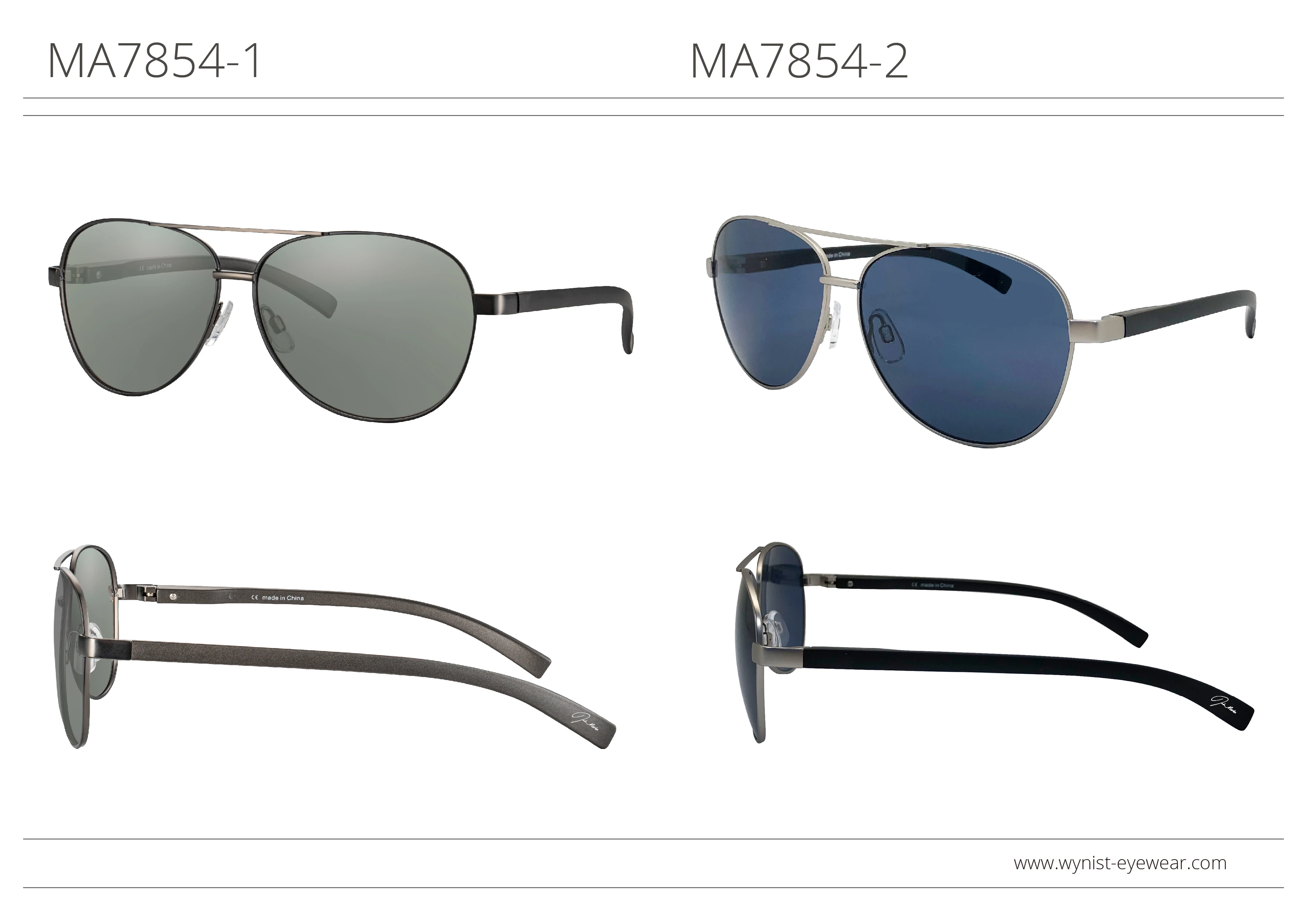 Стильные Солнцезащитные очки в металлической оправе для мужчин и женщин