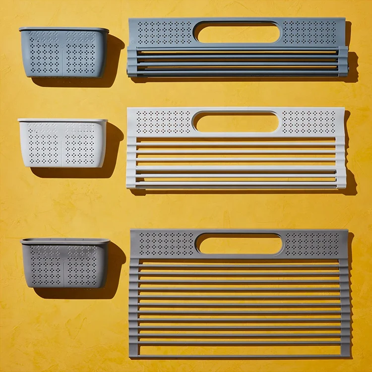 Maisons Multipurpose Dish Drying Rack for Cups Fruits Over Sink Folding Drainer Stainless Steel Dish Racks