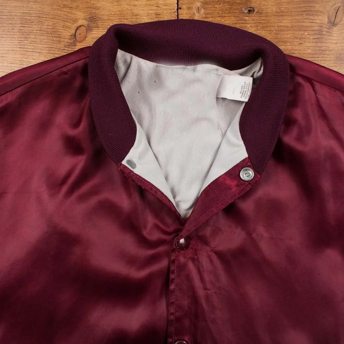 Red Satin Super Quality Baseball Jacket Sports Wear Letterman College Varsity Satin Bomber Jacket