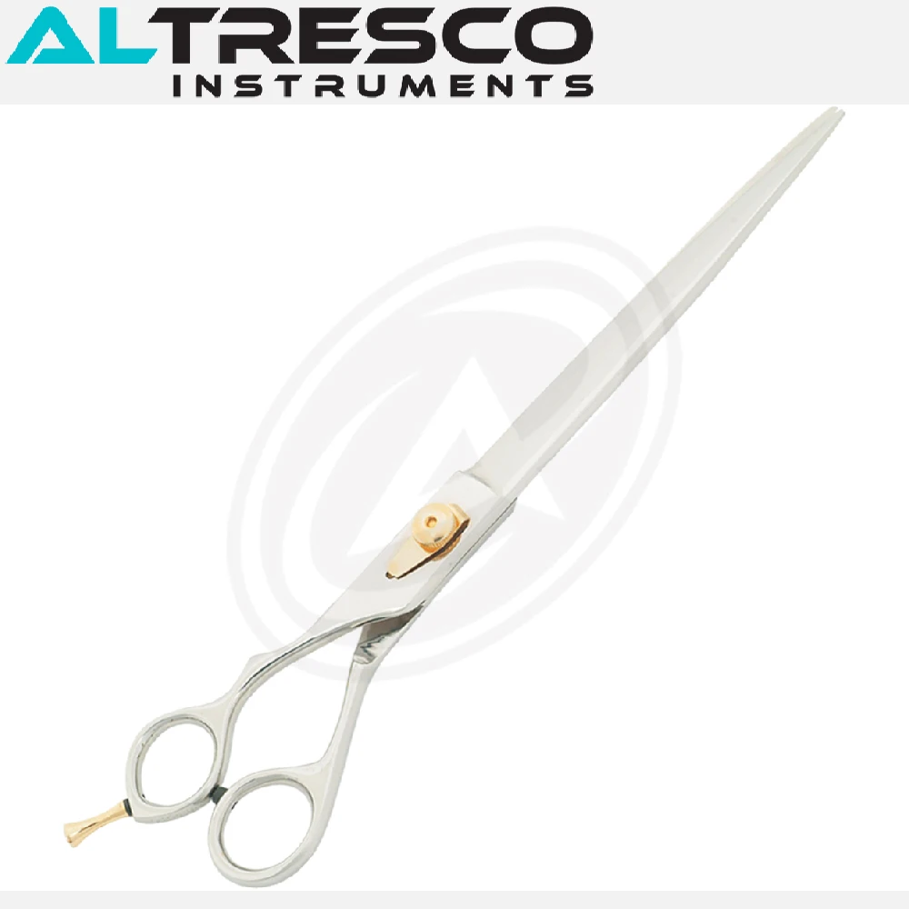 Pet Grooming Shears (Convex/Bevel Edge) Stainless Steel Adjustable Finger Rest & Screw (Finger Inserts)