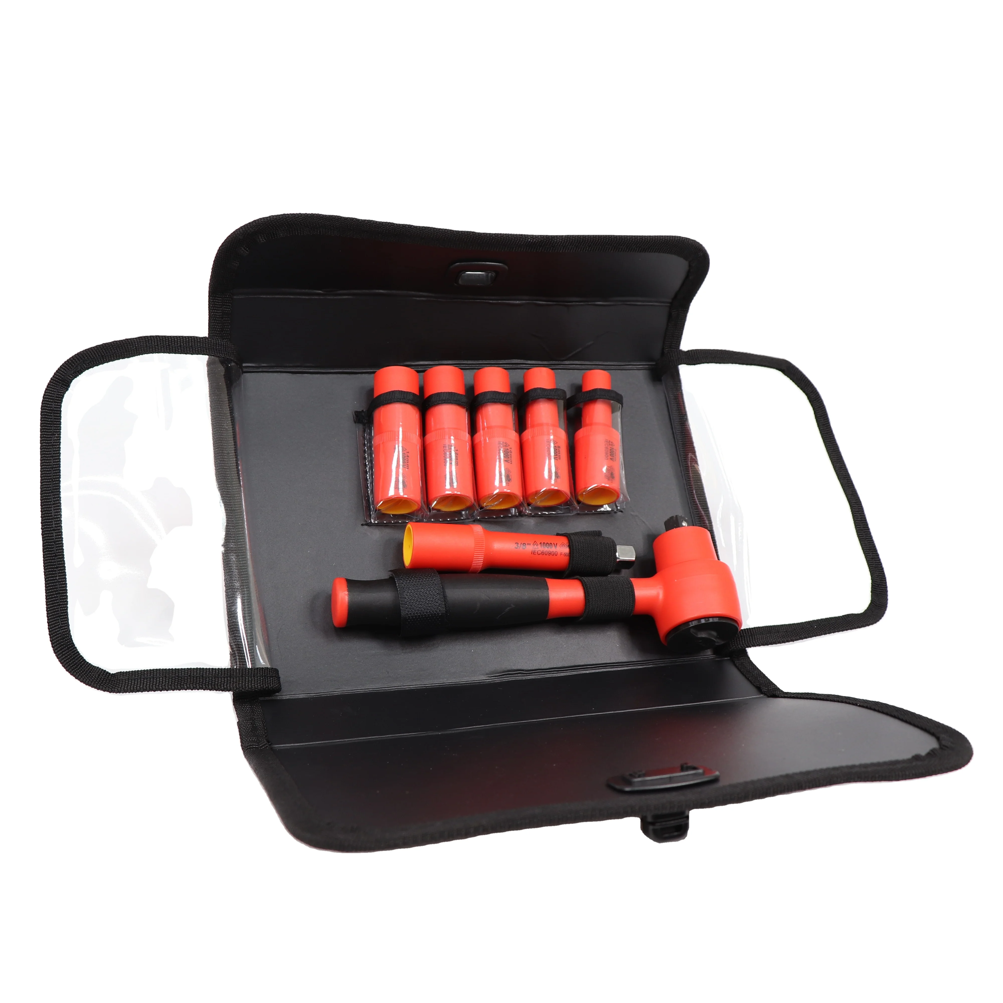 8pcs 1000V Insulated 3/8'DR. Reversible Ratchet Set electrian tools