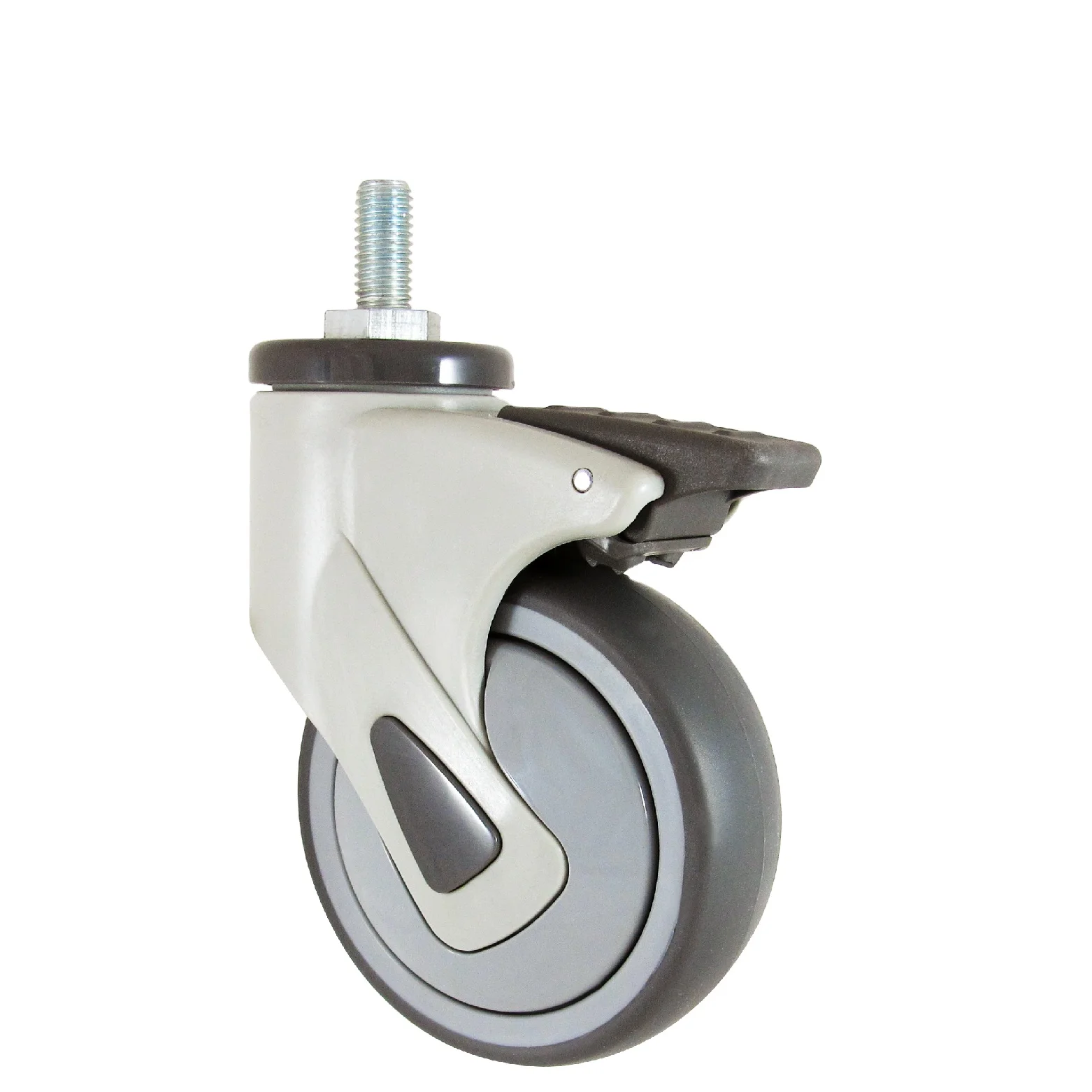 4 Inch PU Silent Replacement Medical Caster Wheels With Locks