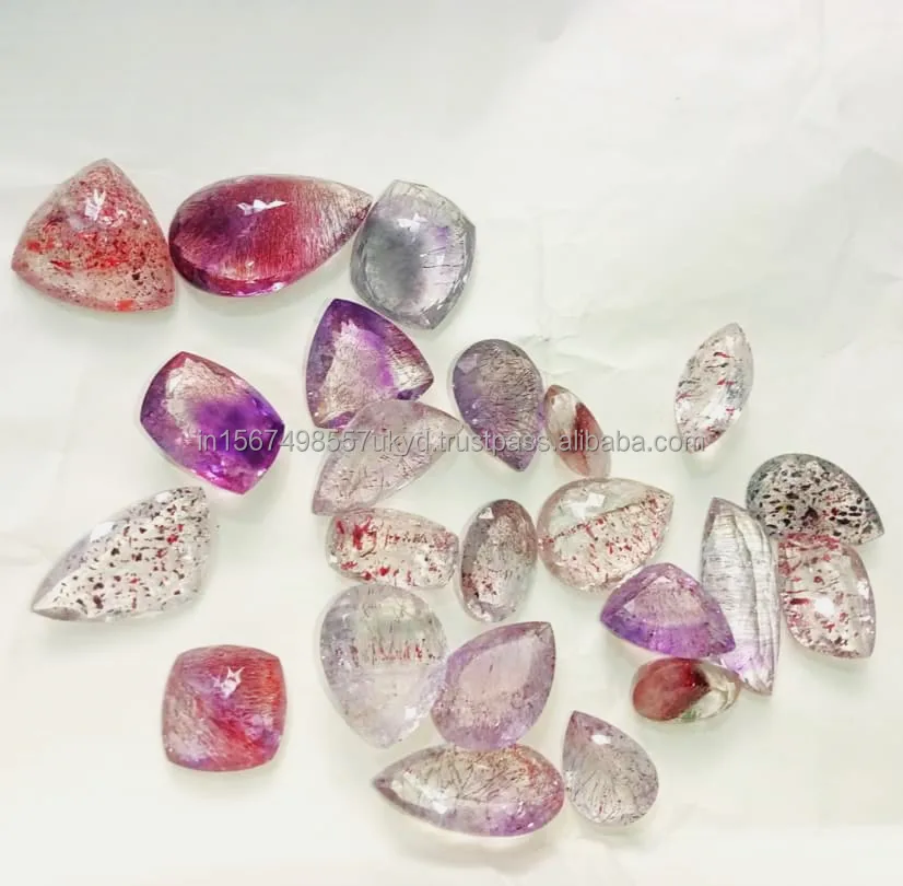 100% Natural Super Seven Loose Gemstone Wholesale Cabochon Loose Gemstone Natural Super Seven Gemstone For Use Jewelry Making