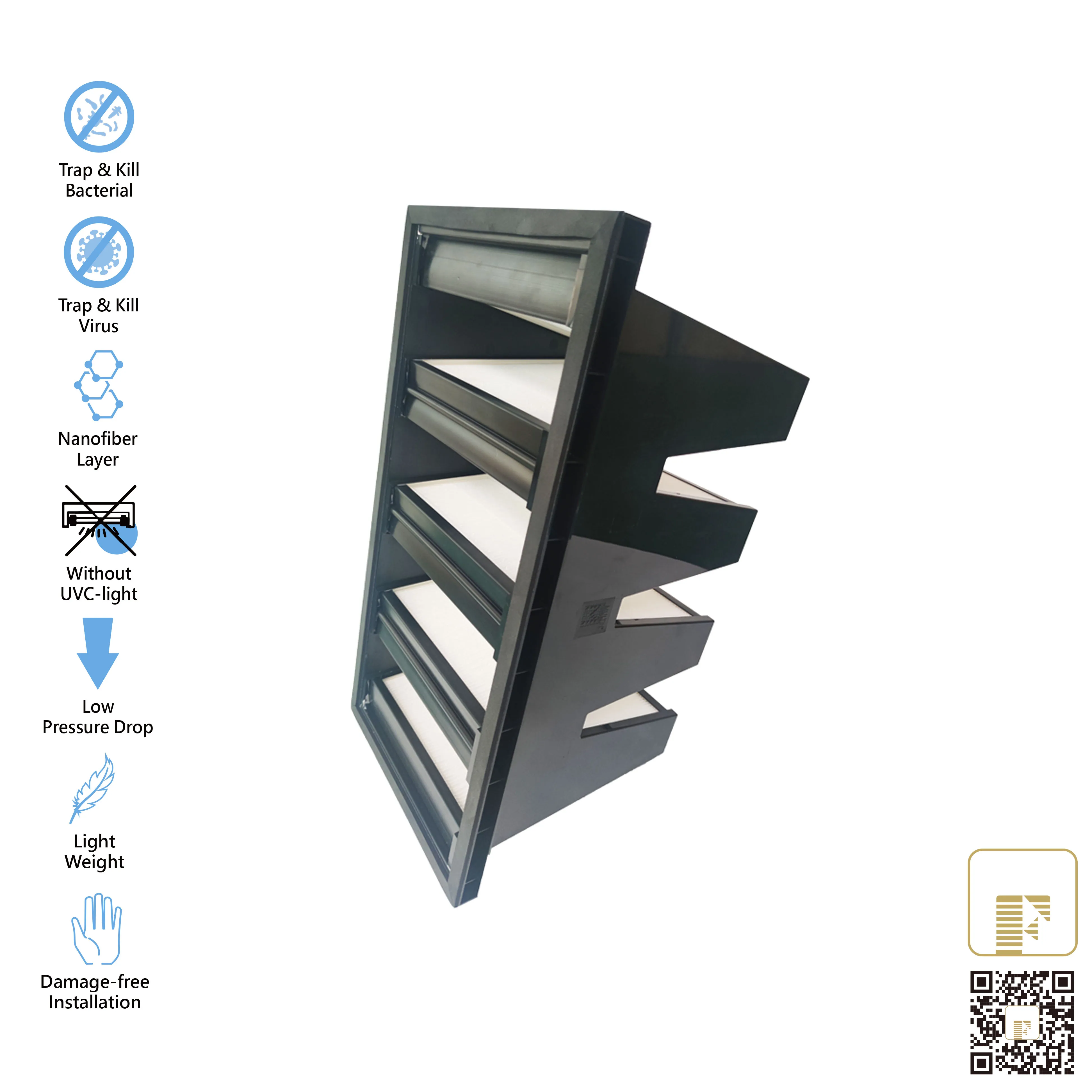 Professional Production V-shape Plastic Air Filter Frame For Hvac Filter