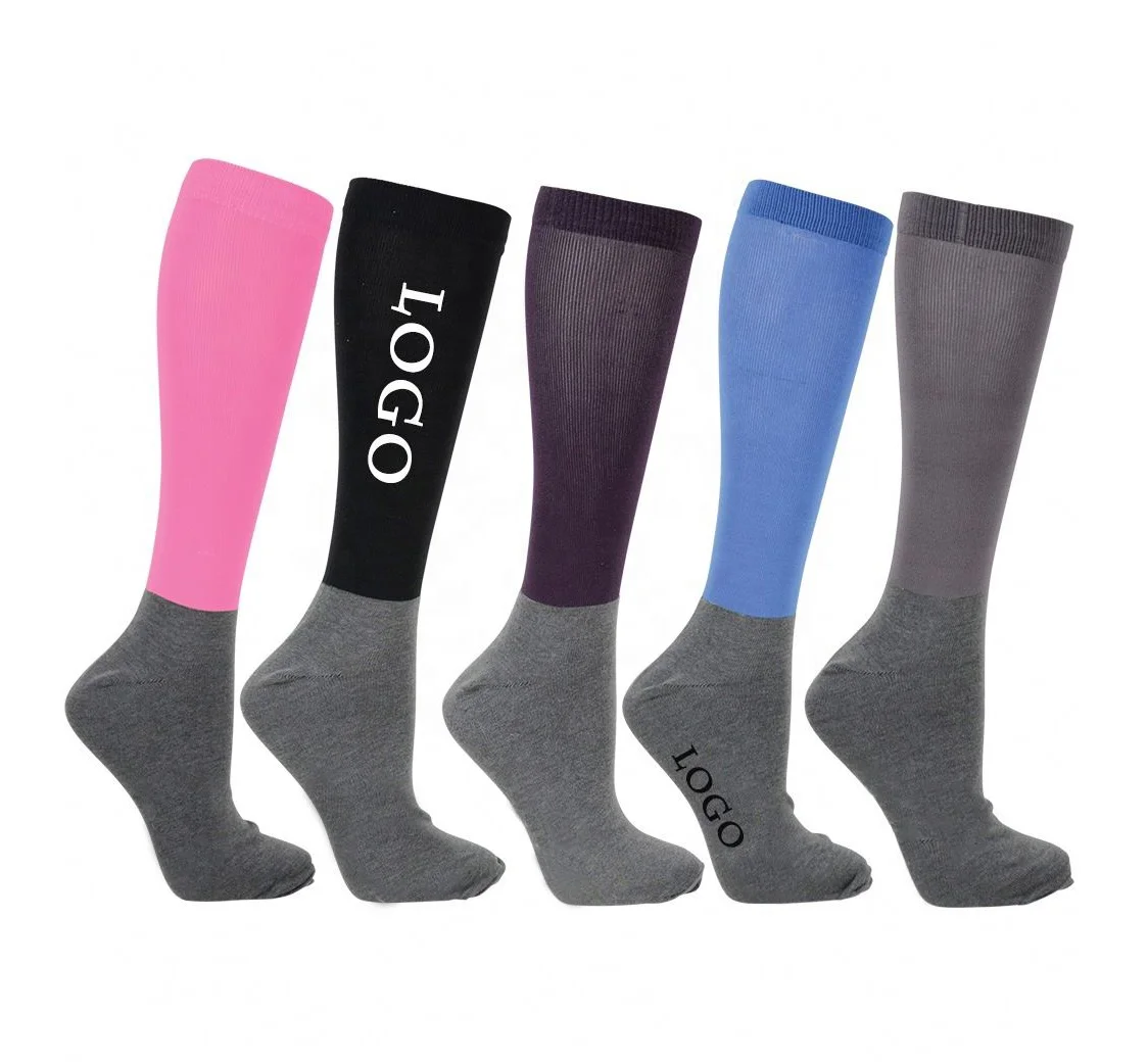 Horse Riding Socks Designer Print Socks Custom Wholesale Fashion Printing Long Horse Boots Riding Socks With Custom Logo