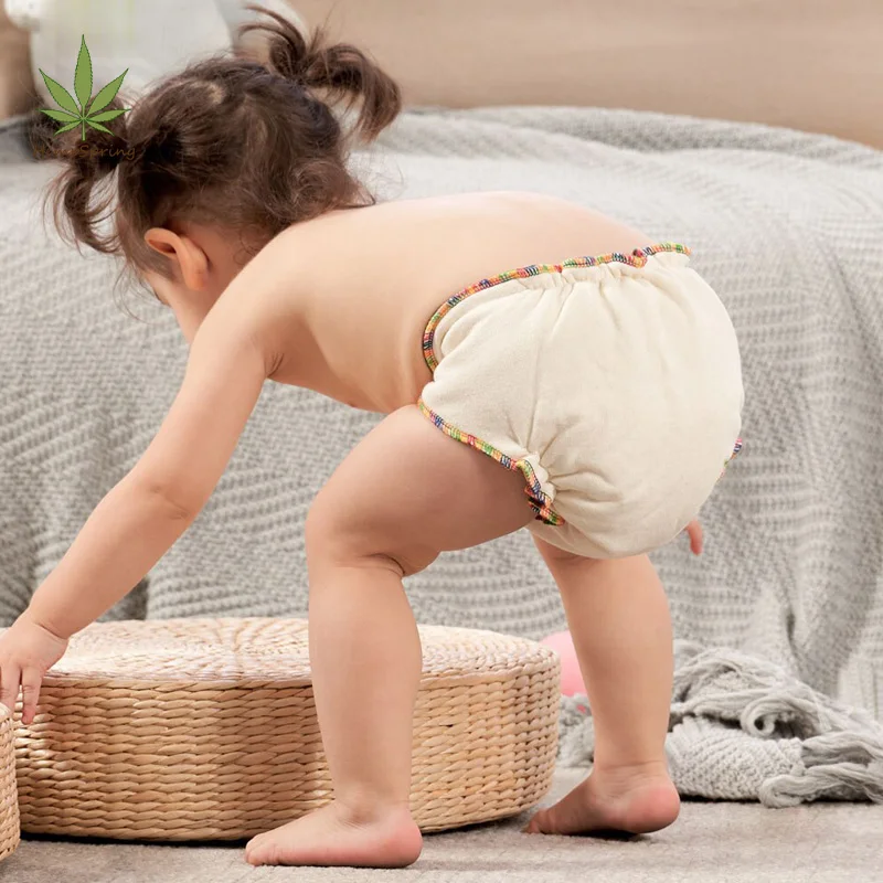 Hemp / Cotton Inserts for Baby Cloth Diapers Good absorb one size fitted one set cloth PUL diaper cover for baby