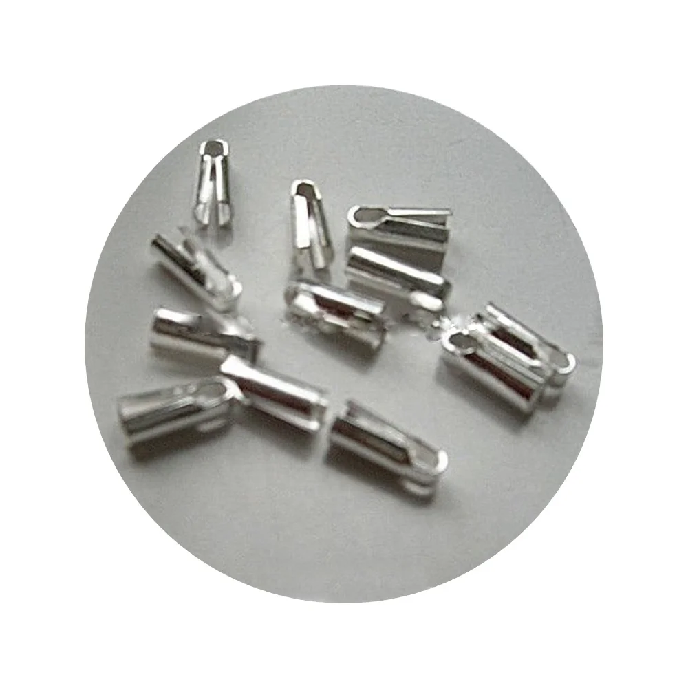 925 Sterling Silver Cord End Clips Jewelry Finding charms beads chains & components handmade designer silver jewelry