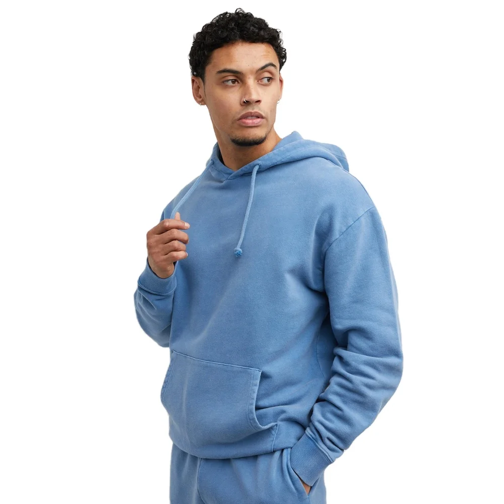 2021 изготовленный на заказ винтажные кислой очисткой Толстовка для мужчин тяжелый французский без шнура толстовки хлопок 320 г 400 gsm пуловер девочек и мальчиков с