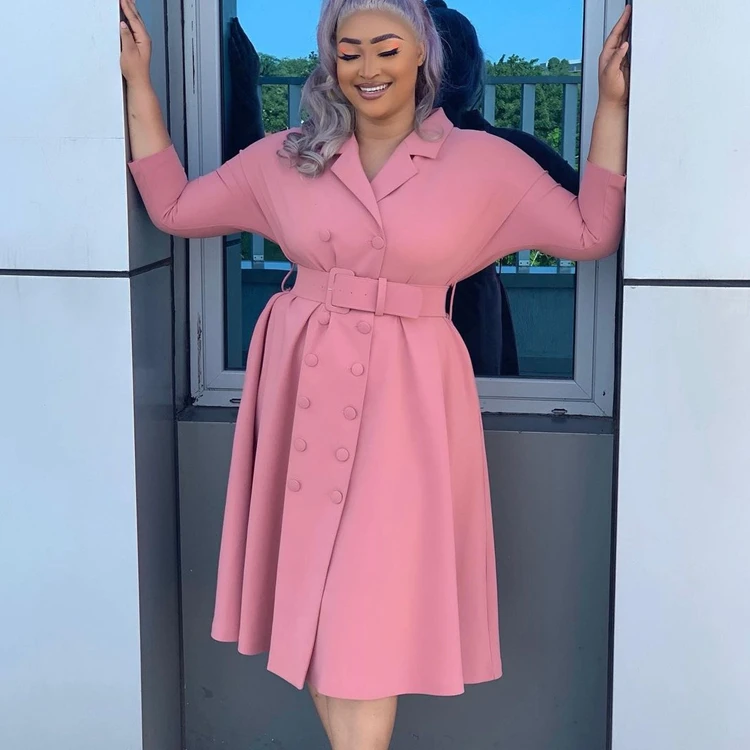 Vestidos Wholesale Clothes Turkey Plus Size Korean Valentine Dresses Women Tunic New Fashion Lady Cheap Woman Blazer Dress