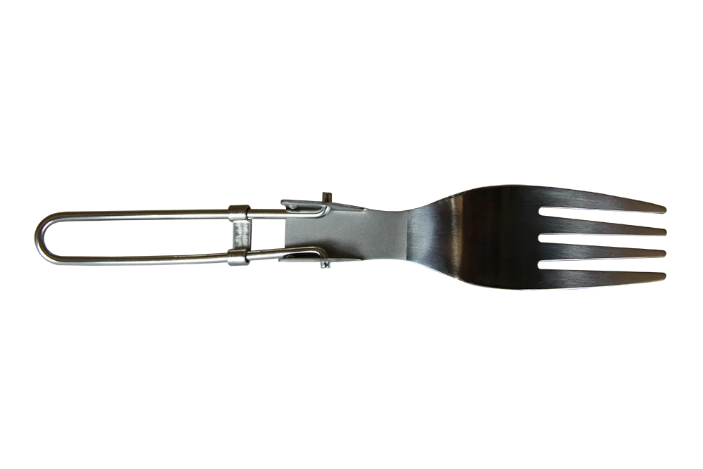 CAMPING HIKING PORTABLE CUTLERY FOLDING TITANIUM 4 PIECE TABLEWARE SET(SPOON,SPORK,FORK,KNIFE)