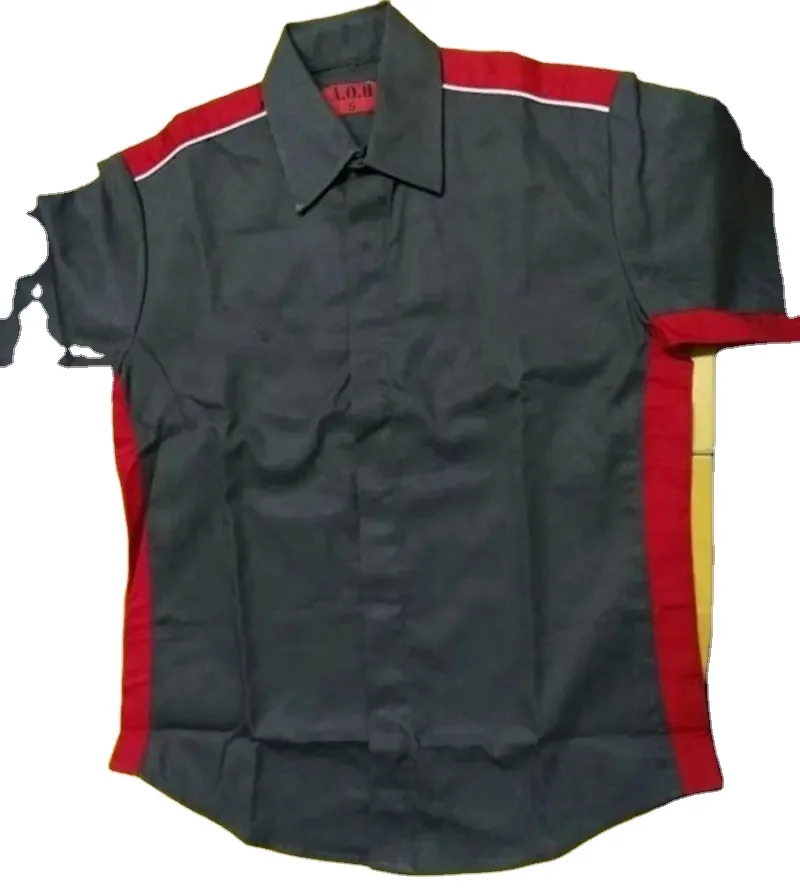 Top Selling Work-wear Safety 2 Piece Suit Short Sleeves Shirt and Two Pockets Trousers Pant with Customized Logo for Men