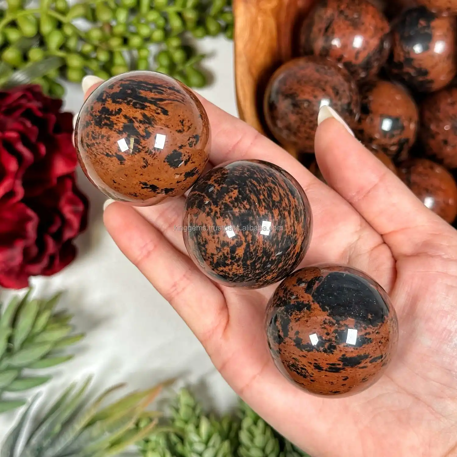 NATURAL MAHOGANY OBSIDIAN SPHERE :TOP POLISHED CRYSTAL OBSIDIAN  BALL WHOLESALE GEMSTONE SPHERE FOR HEALING HOME DECORE
