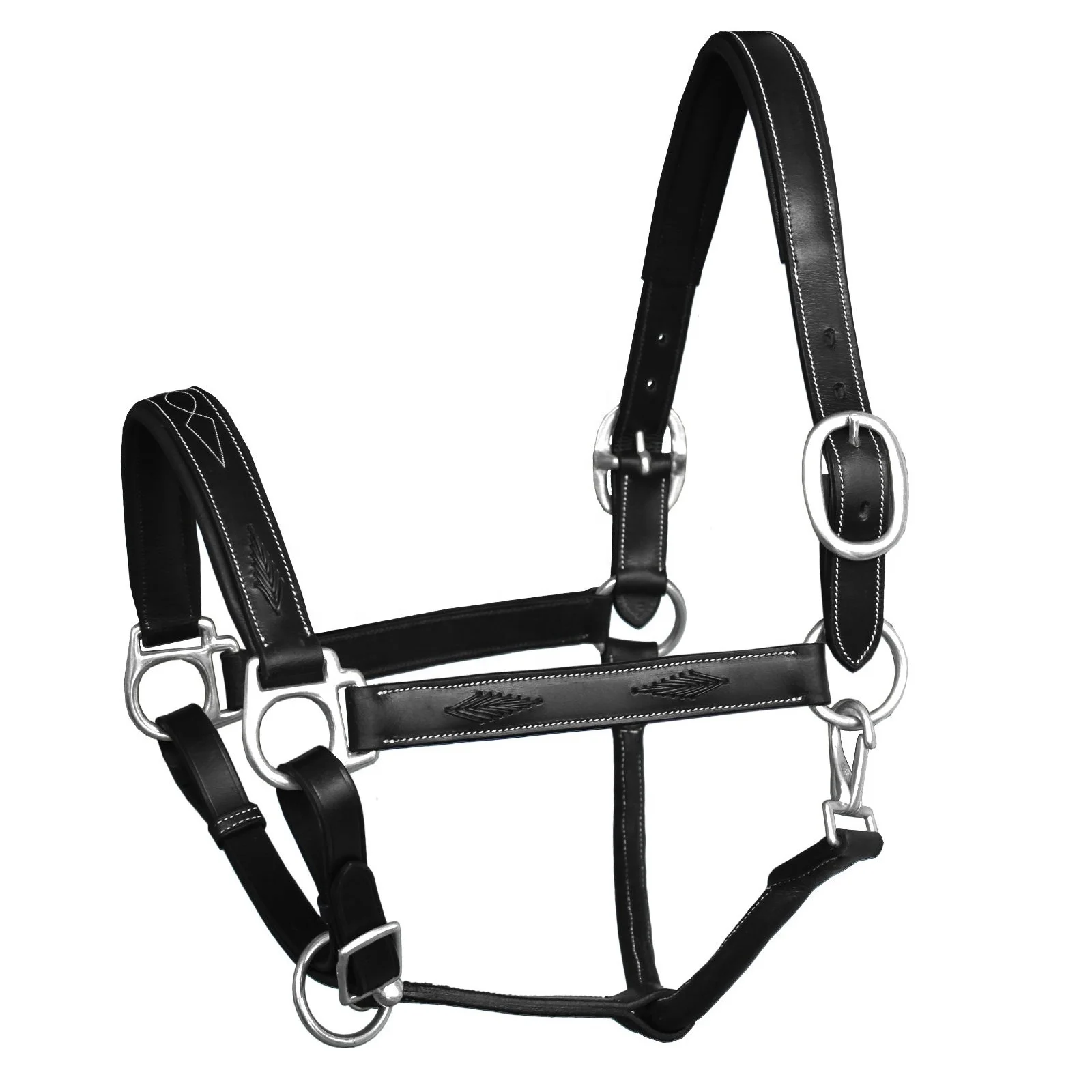 Handmade English Saddle Horse Halter Genuine Cowhide Leather Bridle Style