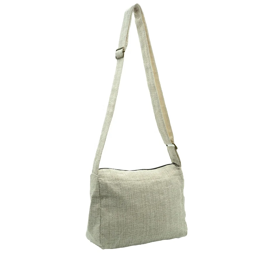 Body sling Bag-tablet-mobile-ipad Design Bags Nettle Fiber Fabric Messenger body sling bag Ecological Shoulder Sling Unisex NP