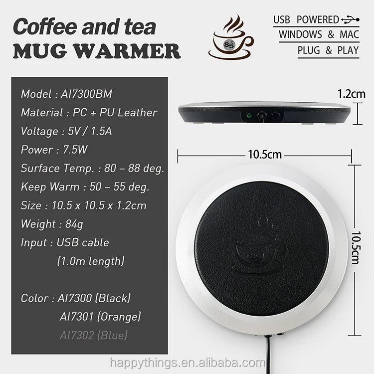 Novelty Low MOQ USB Power Mug Heater Cup Warmer Plate Coaster