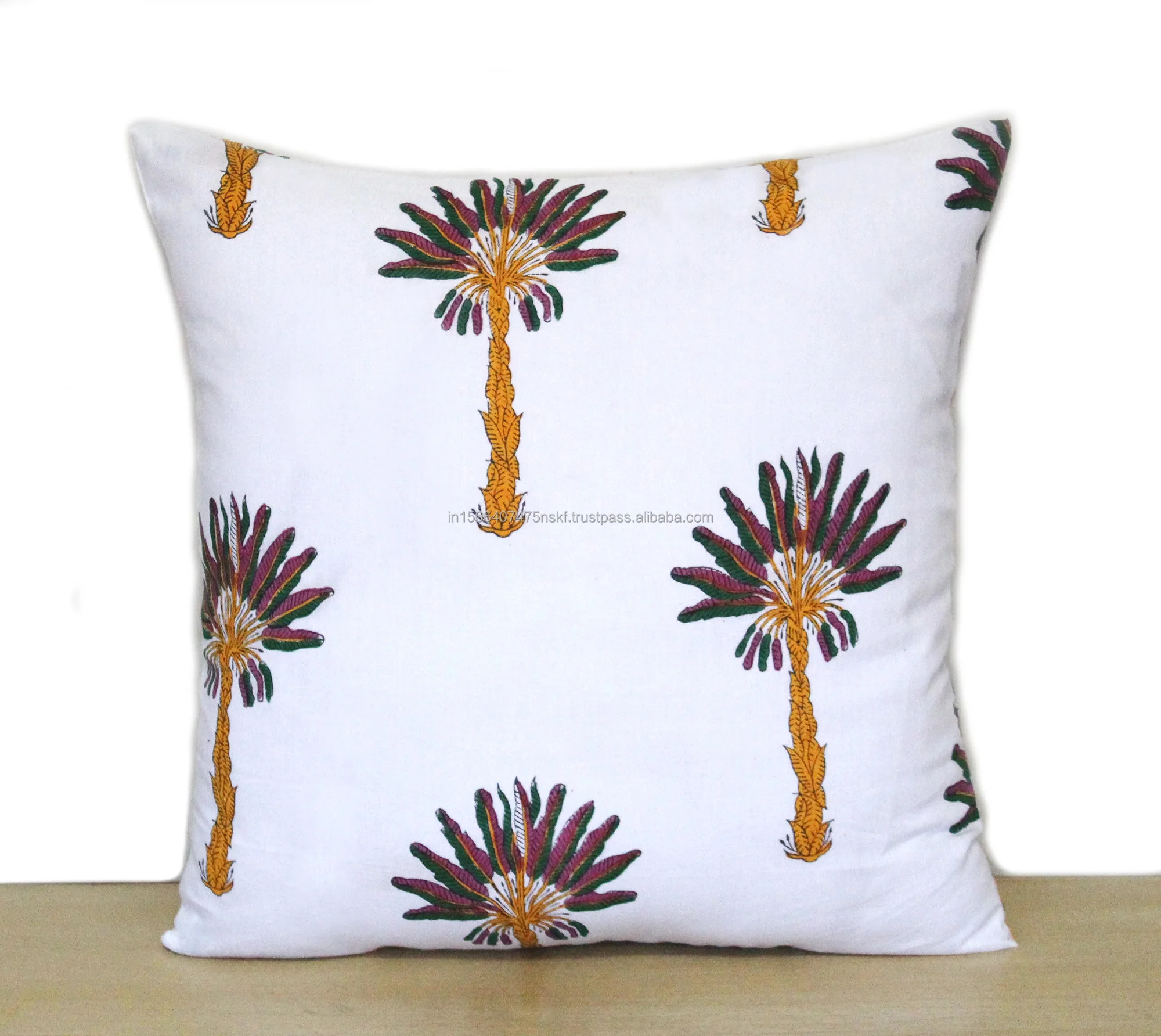 Чехол для подушки с цветочным принтом индийский ручной работы цветочный принт Хлопковый чехол дивана декоративная подушка комнаты