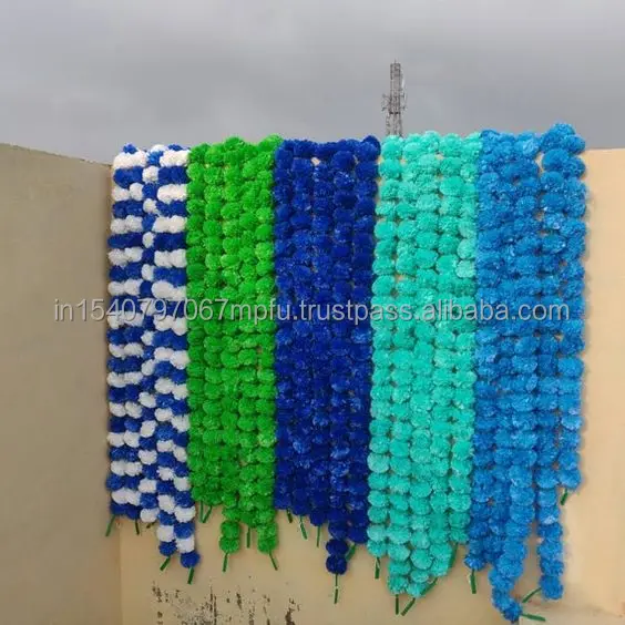 Hot Sale Handmade Marigold Garland Indian Flower String Flower Garlands for Indian Weddings Decoration Party Decoration