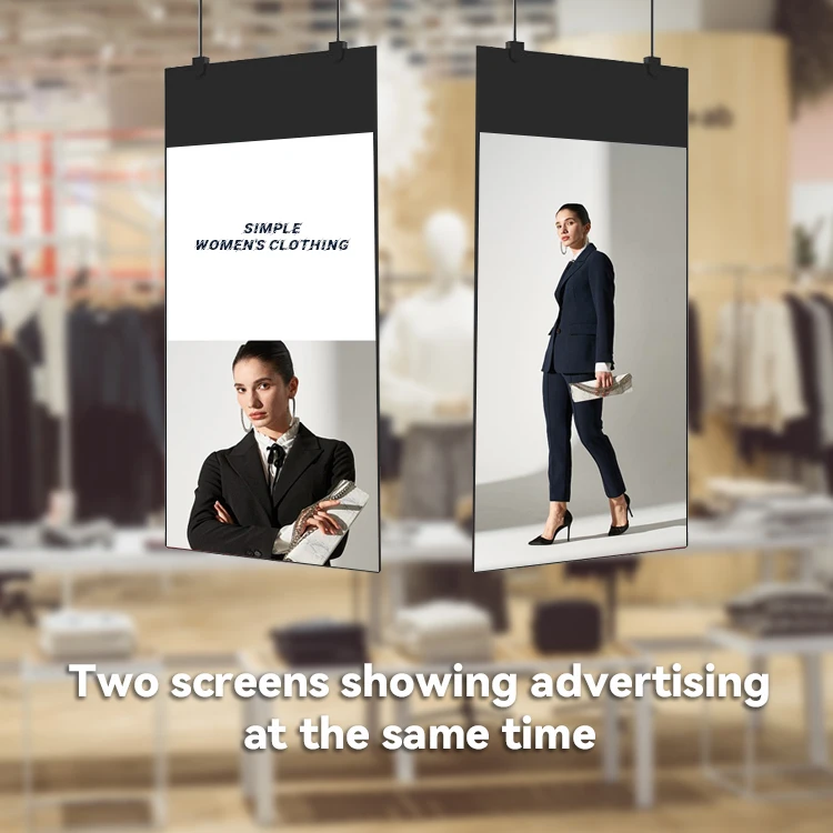 Retail Window Shopping Lcd Display Hanging Store Front High Brightness 37 43 55 Inch Ultra-Thin Screen