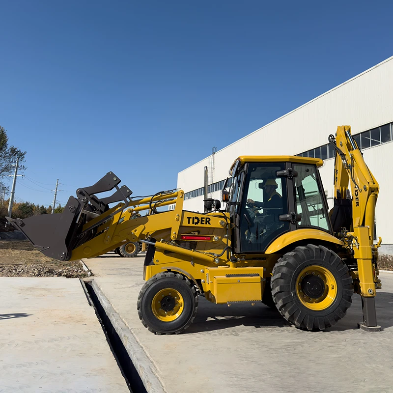 TDER wheel Backhoe Loader With Price Mini Tractor Loader Backhoe Excavator With Digger Machine traktor