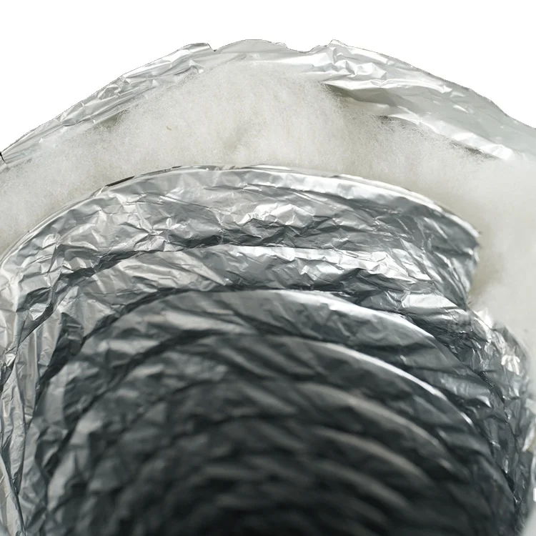 R6 R8 Круглый Изолированный гибкий воздуховод алюминиевая фольга/Стекловолоконный изолированный гибкий воздуховод