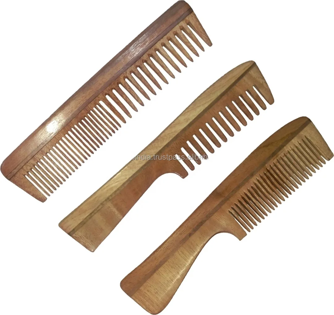 Best Quality Hot Selling Eco-friendly Natural Wood Anti-Static Wooden Hair Comb for Women Wholesale Seller